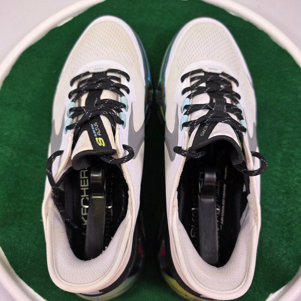 Skechers Slip-ins Glide-Step Altus Sneakers Mens 9 White Iridescent 232923 Mesh - Picture 10 of 14